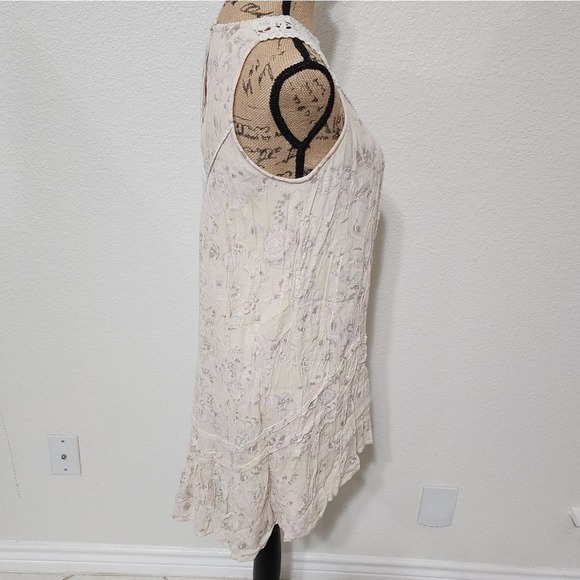 O’Neill Women’s Size‎ Small Sleeveless Off-White Floral Rayon Dress Edwardian - Picture 6 of 9